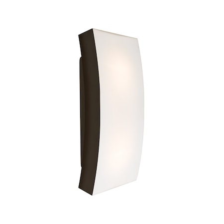Besa Lighting Billow 15 Outdoor Sconce, Opal/Bronze, Bronze Finish, 2x8W LED BILLOW15-LED-BR